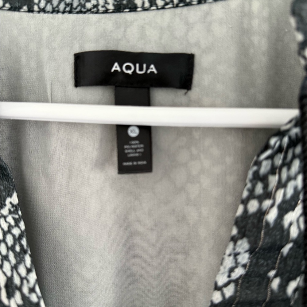 Aqua Black and White Patterned dress